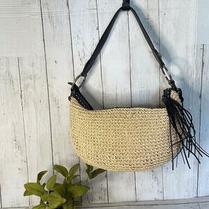 Brighton Tan and Black Hobo Bag